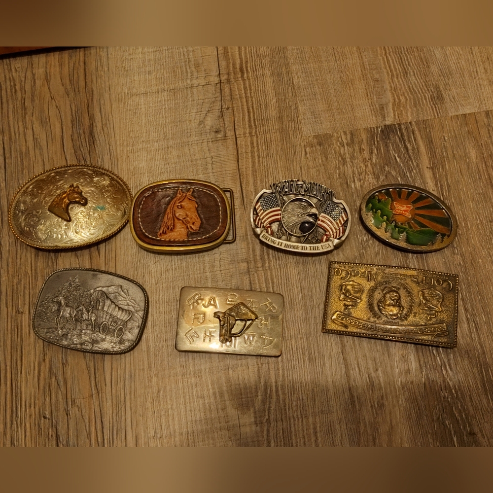 VINTAGE Bundle Of Belt Buckles (Lot Of 7)